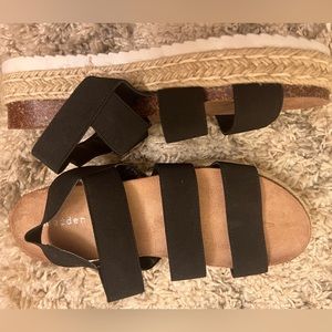 madden girl black  sandals